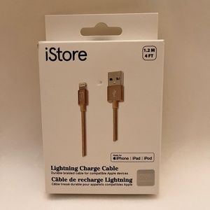 iStore Lightning Charge Cable 4 Foot / 1.2 Meter Gold Charge & Sync Cable
